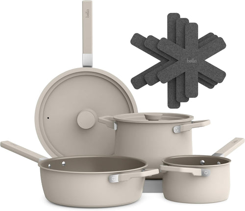 BELLA Fits-Anywhere 9-Piece Nonstick Cookware Set