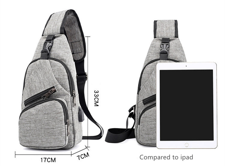 Lior Shoulder Crossbody Backpack With USB Cable