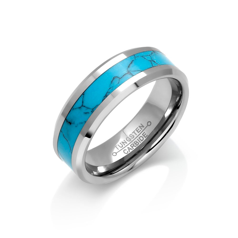Azury 8mm Tungsten Carbide Unisex Band Ring