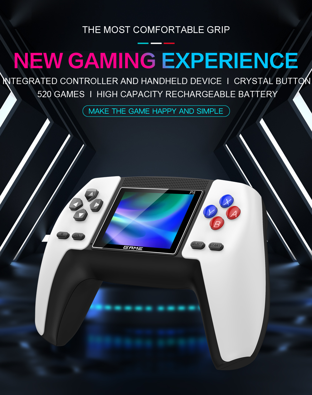 520 Games In 1 Handheld Console With Screen
