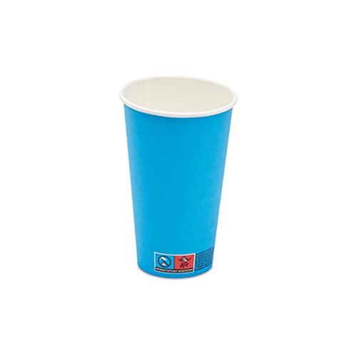 Amazon Basics 8oz Compostable Disposable Party Cups - Pack of 100 - Red/Yellow/Blue/Orange/Green