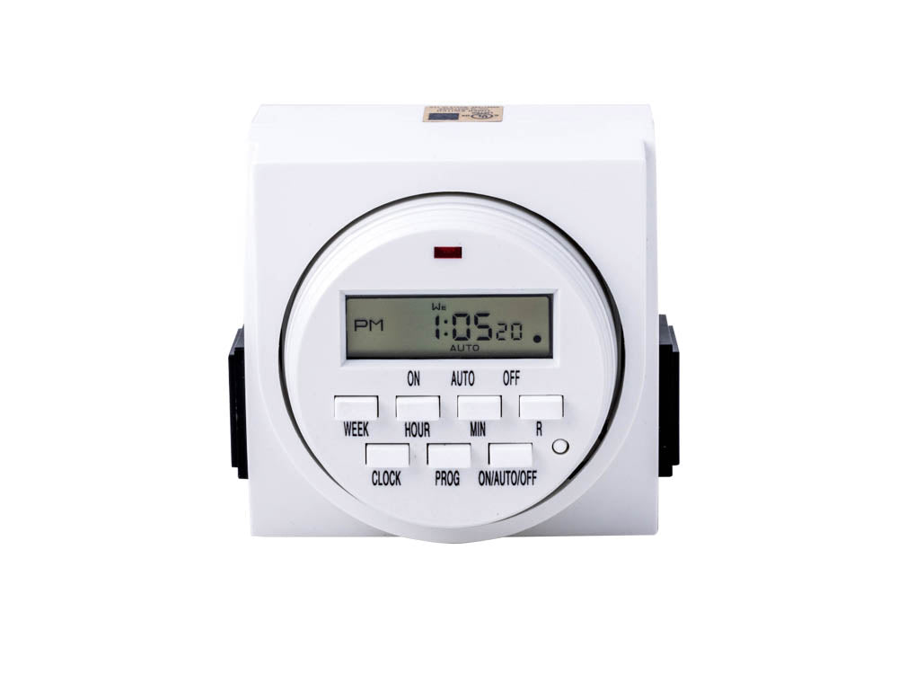 2 Pack UltraGrow 120V Digital Programmable 7-Day Timer Double 3-Prong Outlet Plug LCD