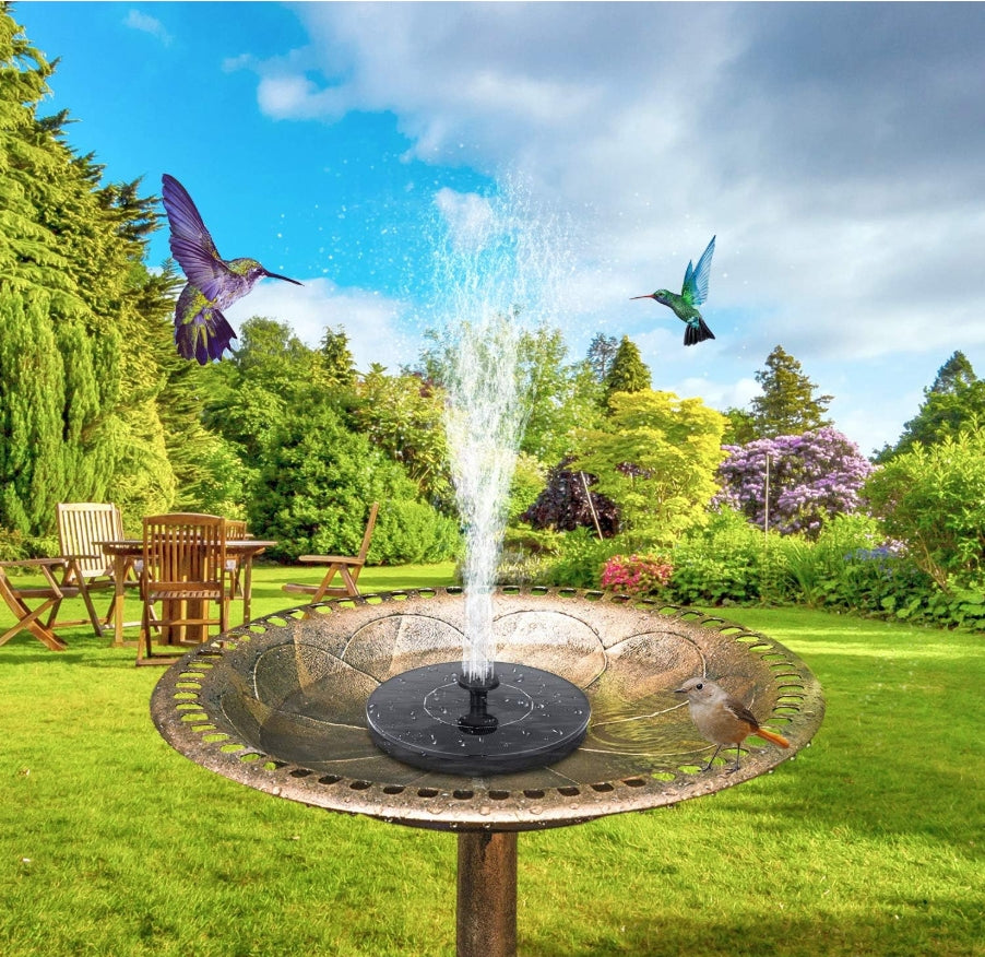 Solar Bird Bath Fountains Pump, Upgrade 1.4W Solar Fountain with 6 Nozzle