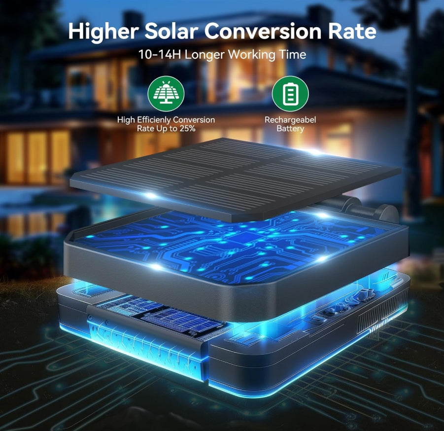 3 Pack Solar Garden Lights with 9 Sunflower Lights