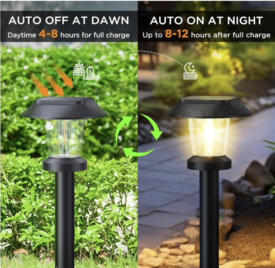 8 Pack Solar Powered Garden Lights Waterproof
