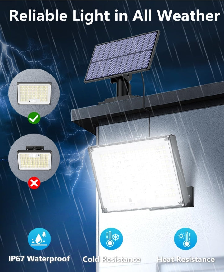 2 Pack 172LED 3 Modes Split Motion Sensor Outdoor Lights