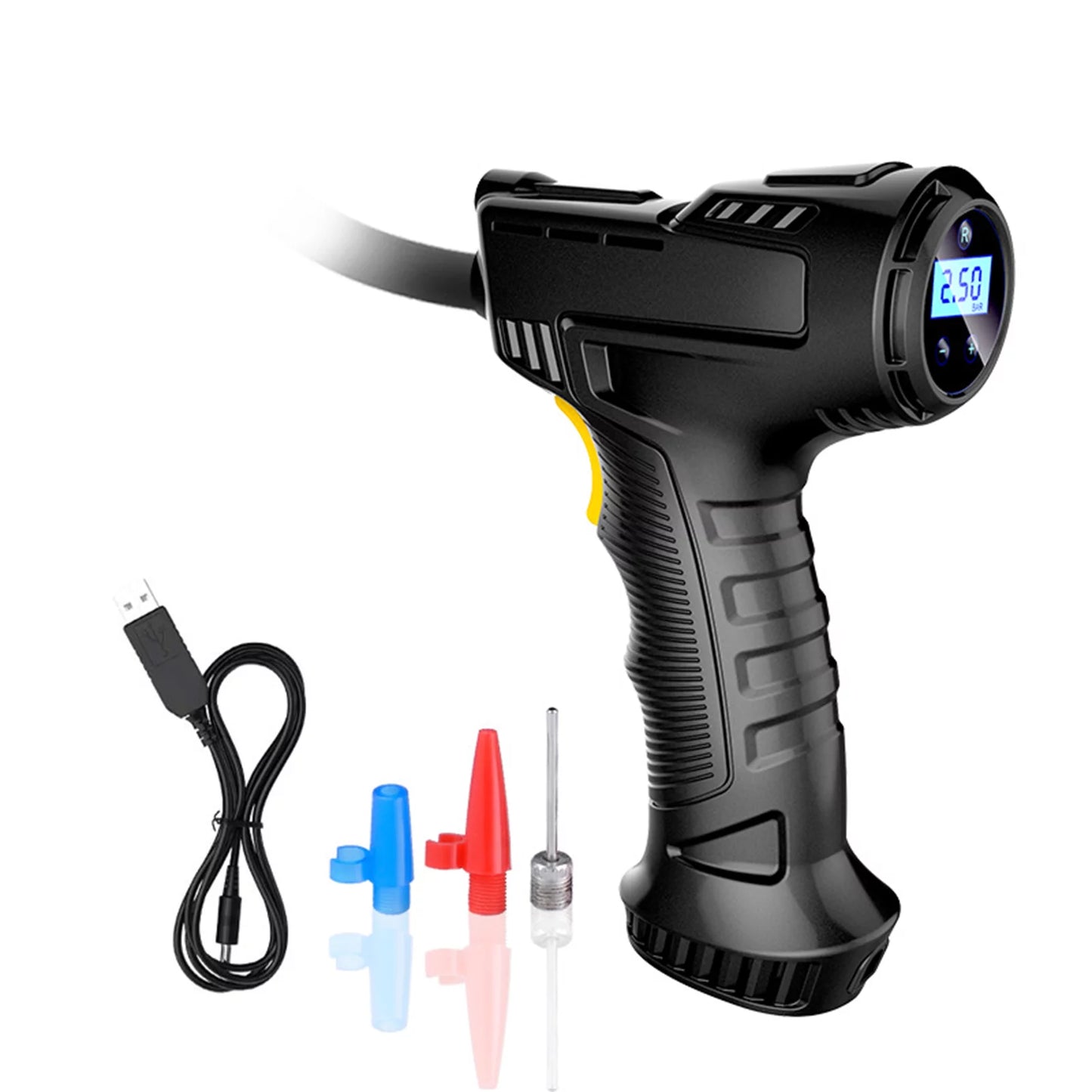 120W Handheld Air Compressor Wireless Wired Portable Air Pump Tire Inflator