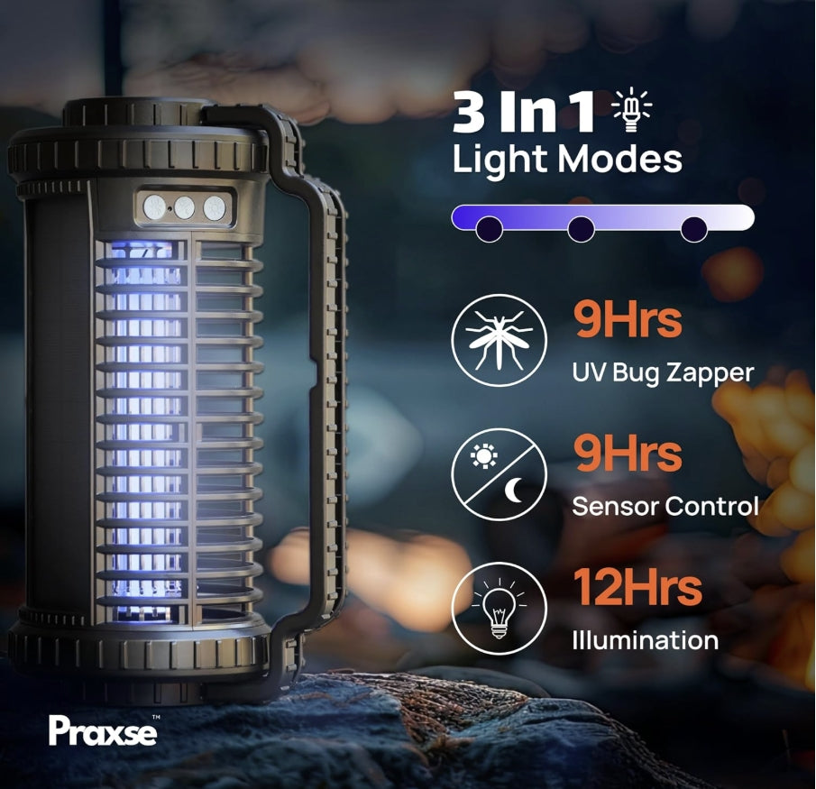 Solar Bug Zapper Outdoor, 4800V Effective Mosquito Zapper Indoor