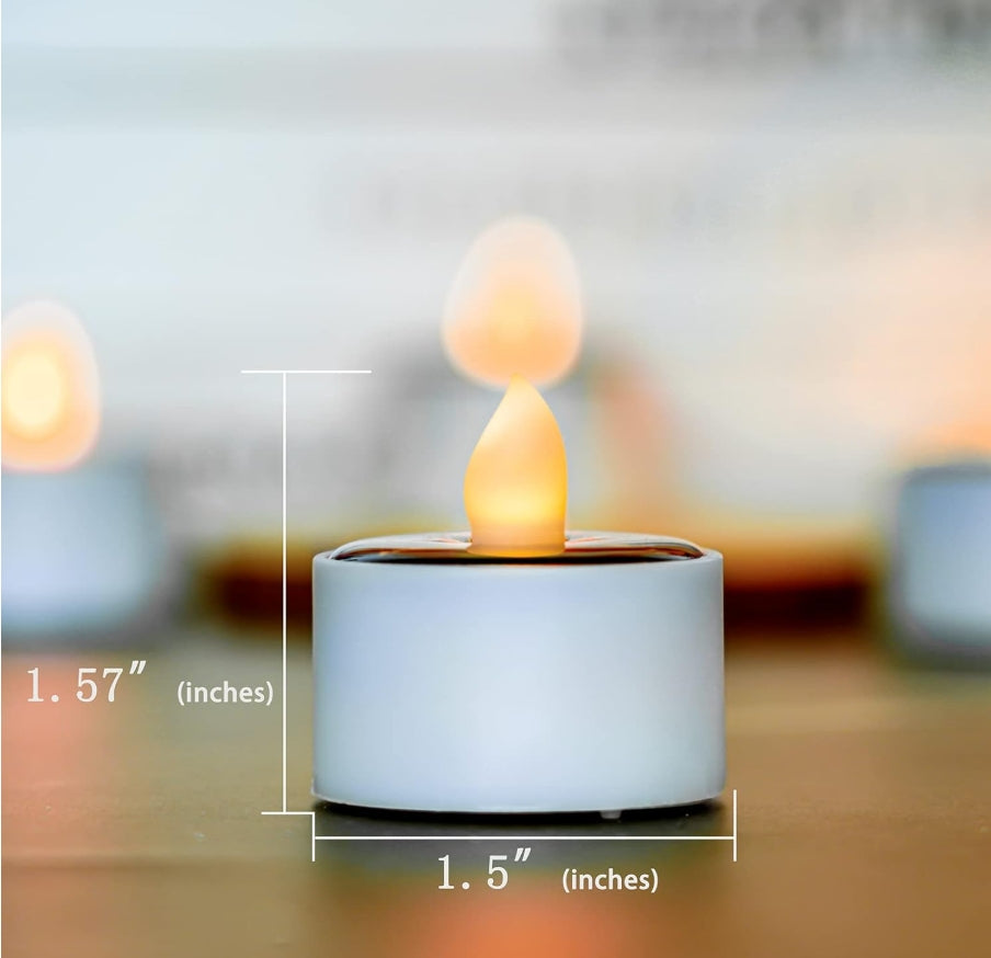 8-Pack Solar Tea Lights – Waterproof, Warm Glow for Outdoor & Home Use