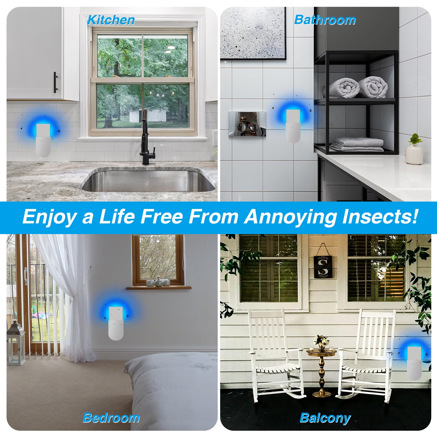 Flying Insect Trap Plug-in Mosquito Killer Indoor
