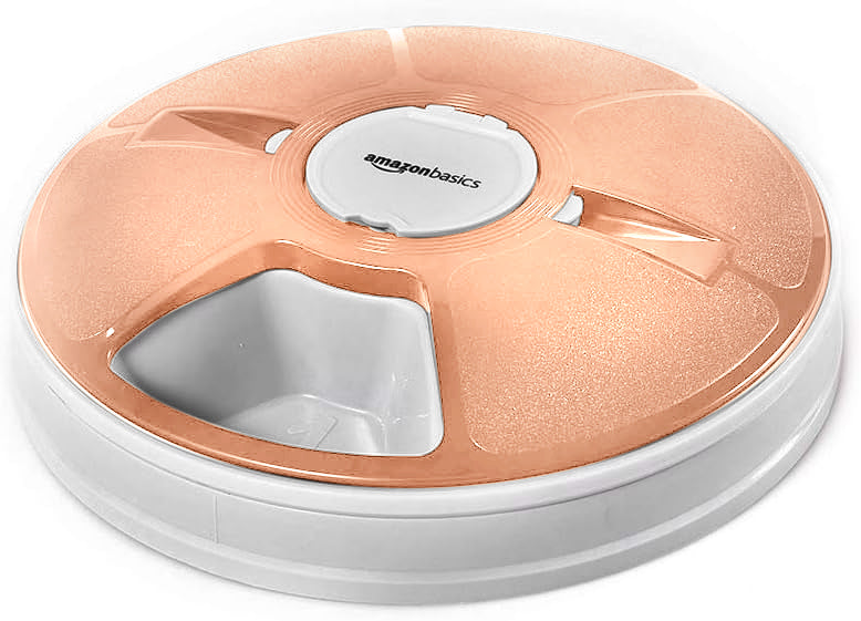 Automatic Pet Feeder with 6 Portions by Amazon Basics
