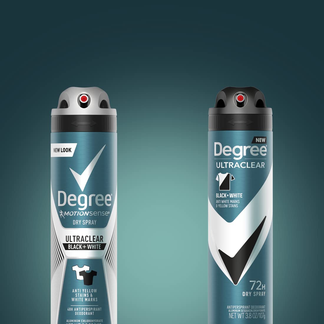 6 Pack Degree Men Antiperspirant Deodorant Dry Spray Black + White 3.2 OZ