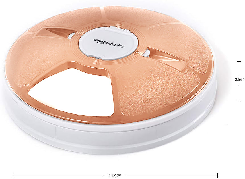 Automatic Pet Feeder with 6 Portions by Amazon Basics