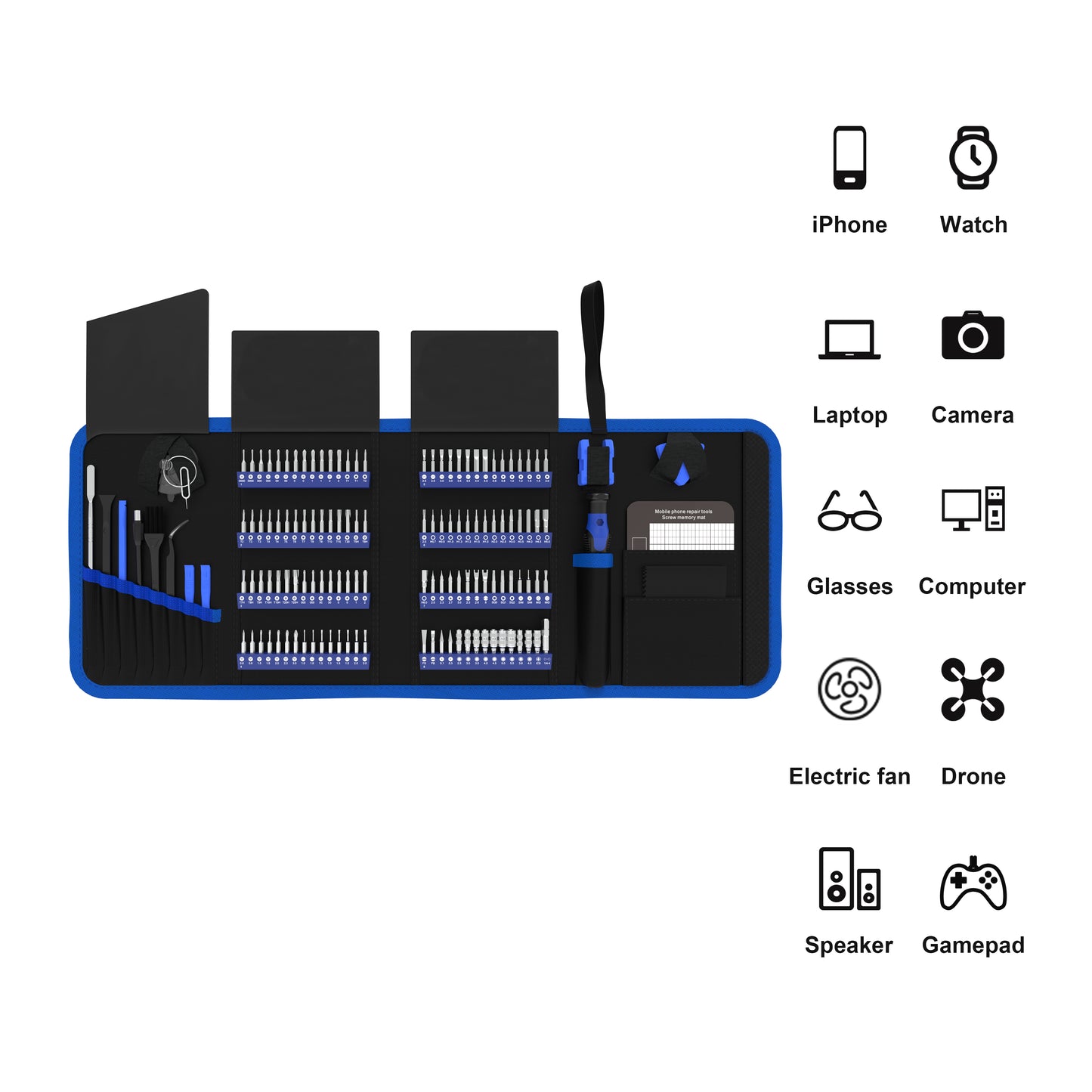 Electronics Precision Screwdriver Sets 142-Piece with 120 Bits Magnetic Repair