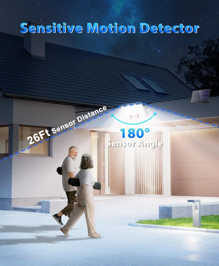 2 Pack 172LED 3 Modes Split Motion Sensor Outdoor Lights