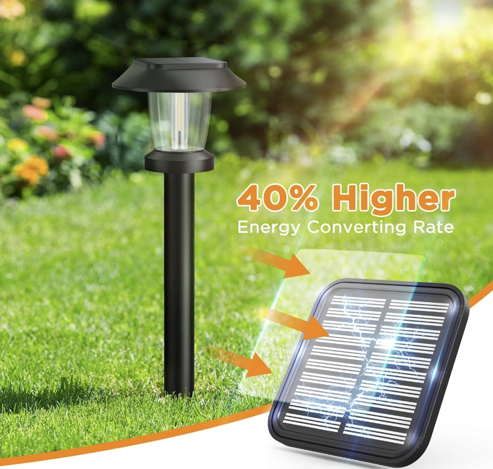 8 Pack Solar Powered Garden Lights Waterproof
