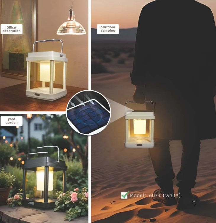 Outdoor Solar Garden Light – Waterproof – 3 Light control Settings – White Square