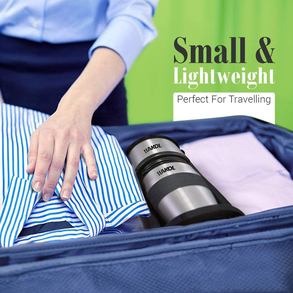 Assorted Hakol Mini Travel Single Serve Coffee Maker & 15 oz. Travel Mug Coffee Tumble