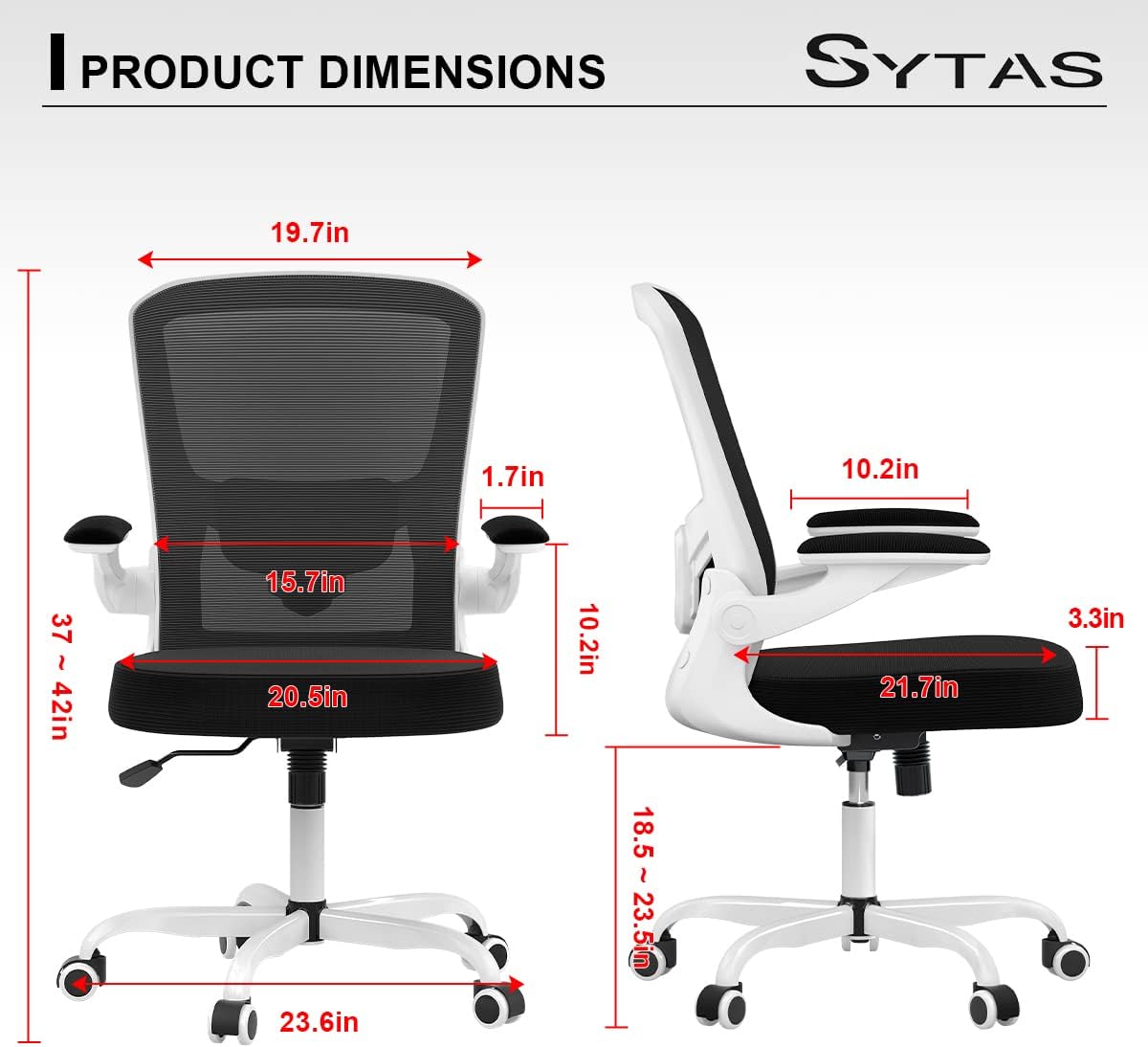 Sytas Ergonomic Mesh Office Chair, Home Office Desk Chairs Ergonomic