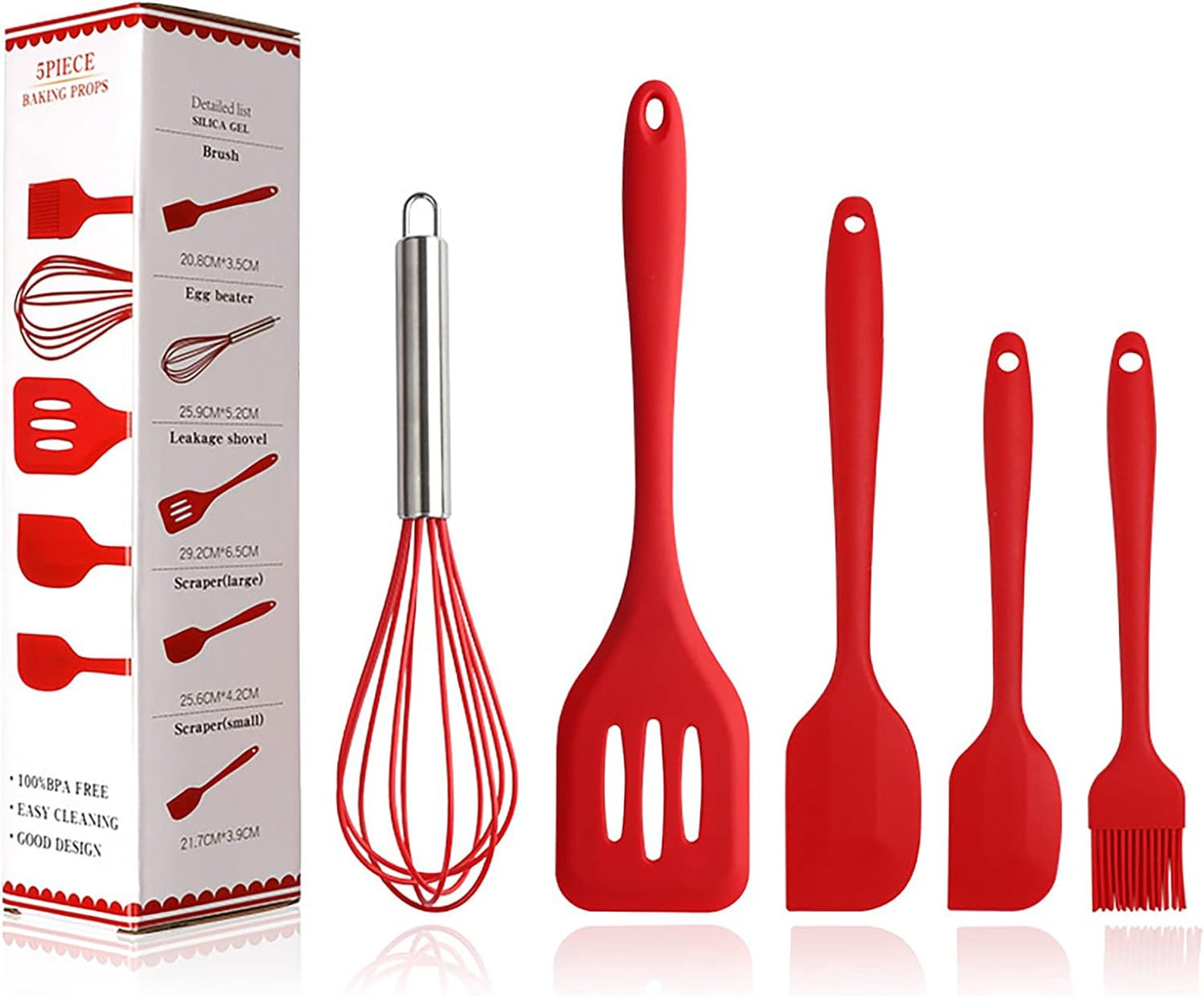 5 Pack Silicone Cooking Utensil Sets Heat Resistant