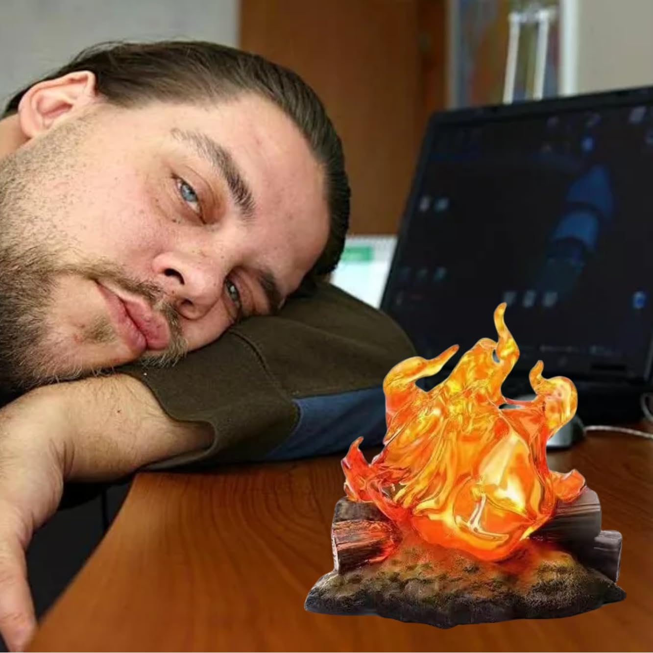 Calcifer Flame Night Light – Desktop or Nightstand Flame Lamp