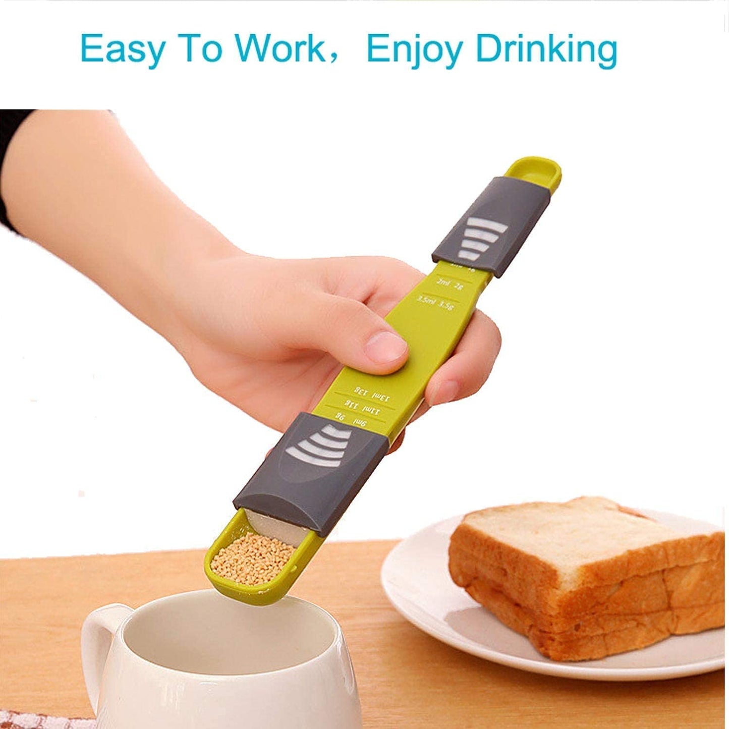 Adjustable Double Unit Scale Measuring Spoon (2-Pack)
