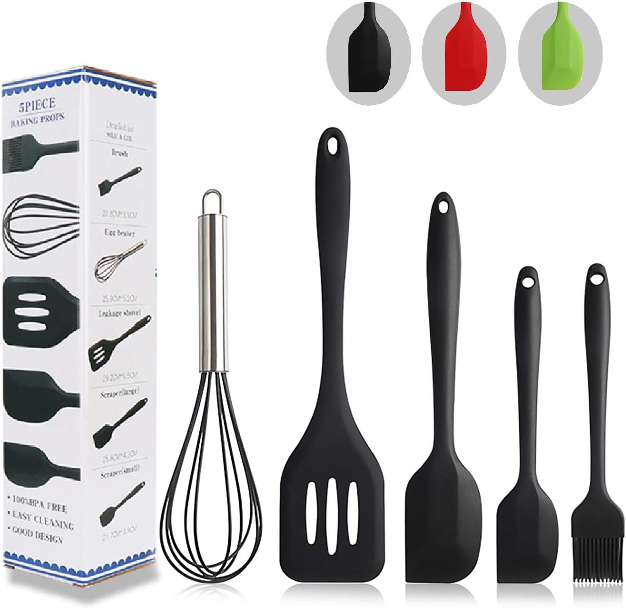 5 Pack Silicone Cooking Utensil Sets Heat Resistant