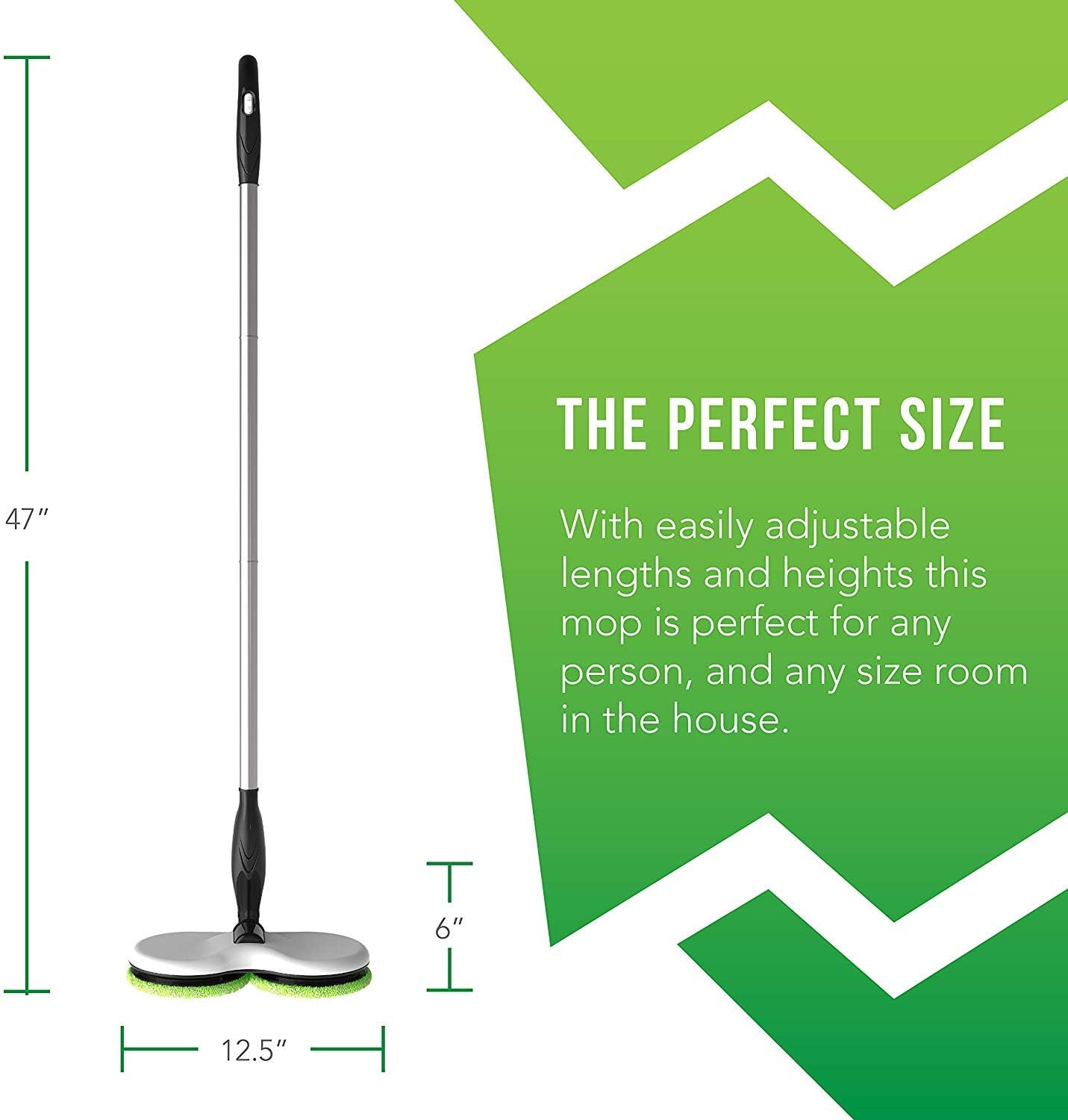 Gladwell Cordless Rechargeable Electric Mop, Floor Cleaner and Scrubber