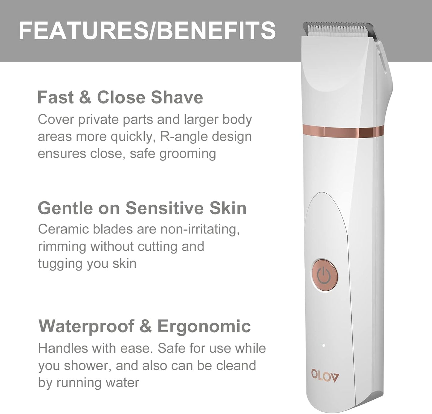 OLOV Electric Body Hair Trimmer