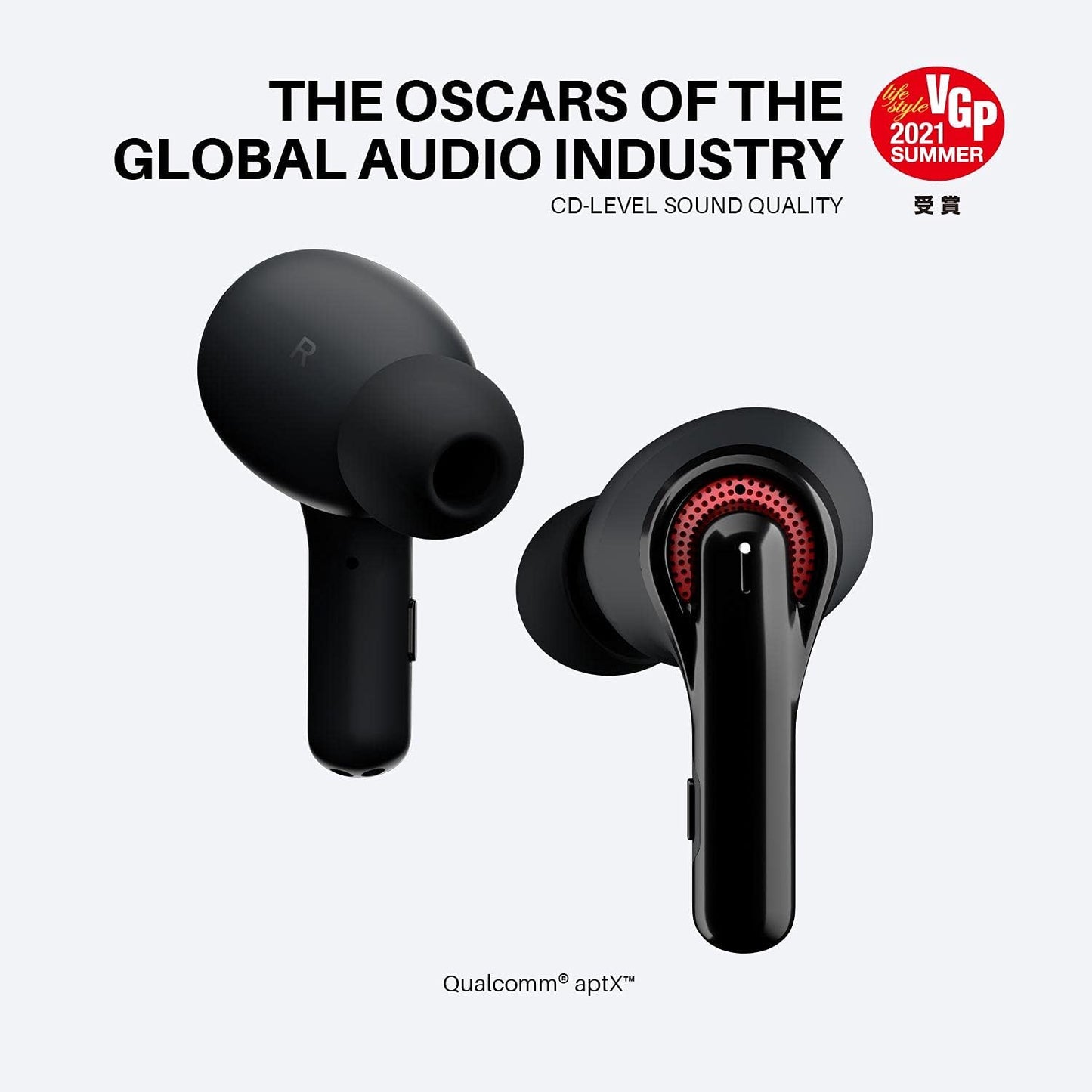 Tribit Wireless Earbuds, Qualcomm QCC3040 Bluetooth 5.2, 4 Mics CVC 8.0 Call Noise Reduction 50H Playtime Clear Calls Volume Control True Wireless Bluetooth Earbuds Earphones, FlyBuds C1 Black