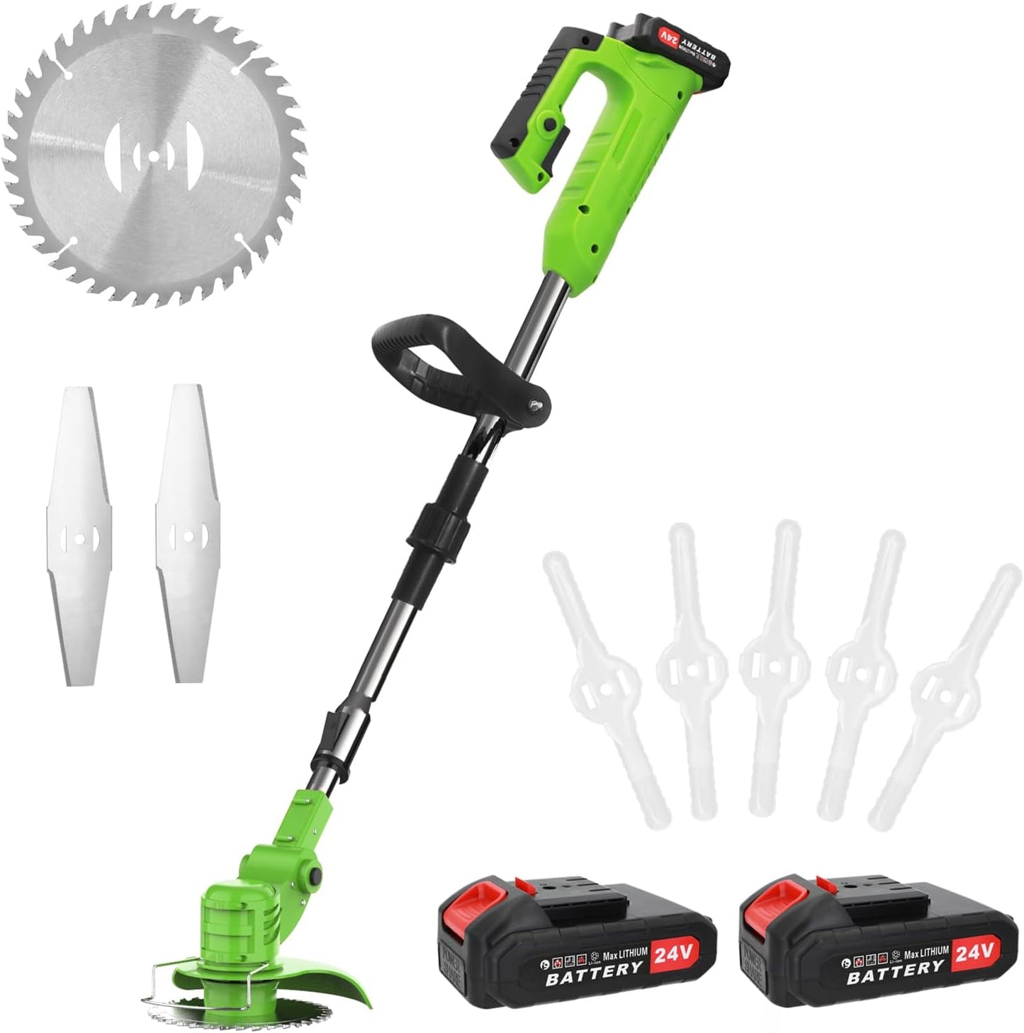 Electric Lawn Trimmer Cordless 2PCS 24v 2.0Ah Battery