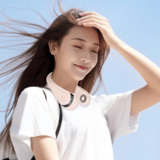 Portable Neck Fan – Rechargeable – 5000 mAh – 18 Hours Running Time – 3 Adjustable Speeds