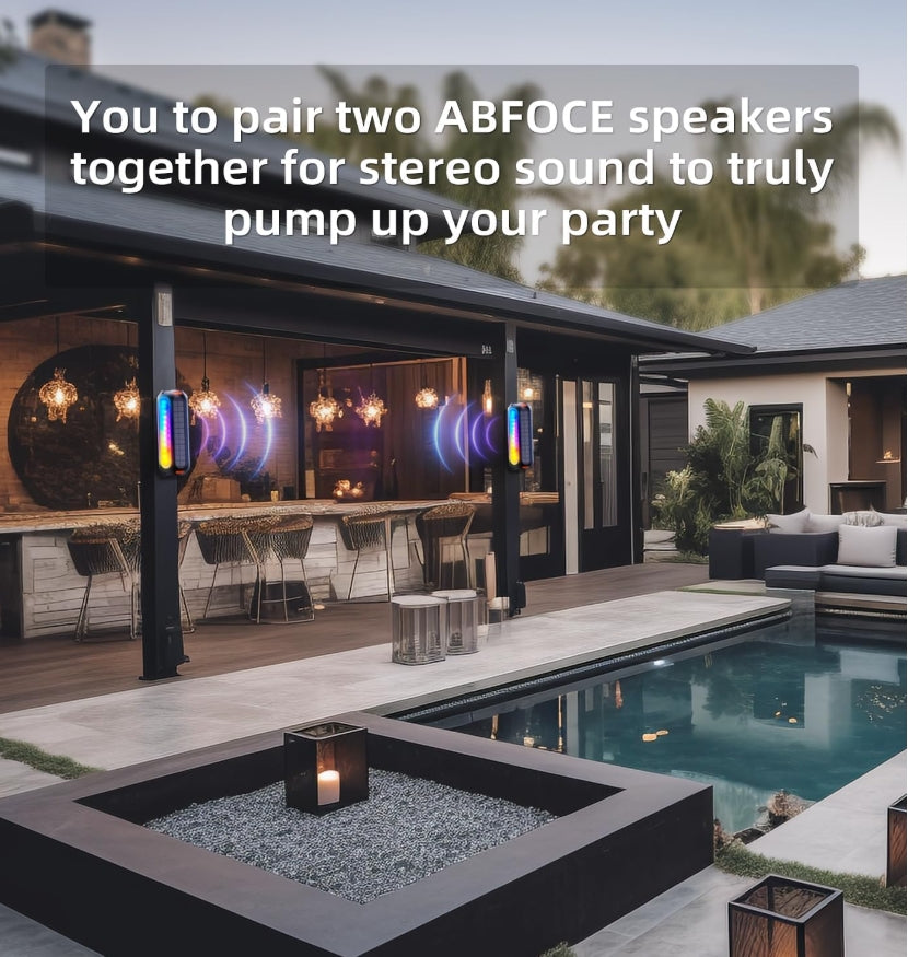 Magnetic Bluetooth Speaker with Solar Charging & Flashing Lights for Outdoor Activities