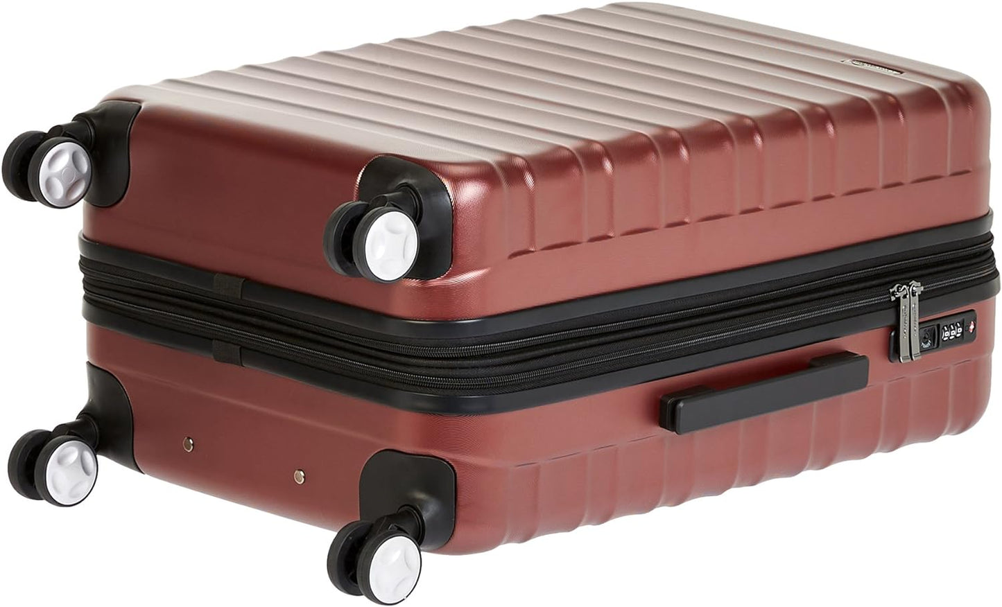 Amazon Basics Hardside Spinner Luggage with Built-In TSA Lock - 26-Inch, Red