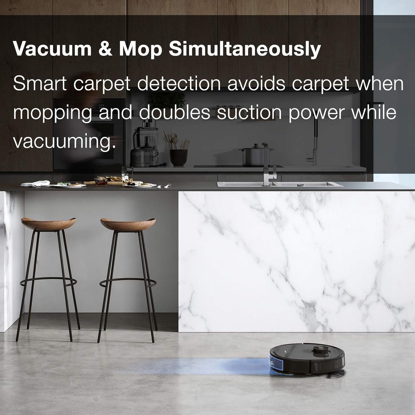 ECOVACS Deebot Ozmo T8 AIVI Robot Vacuum Cleaner & Mop with Auto-Empty Station-OPENBOX