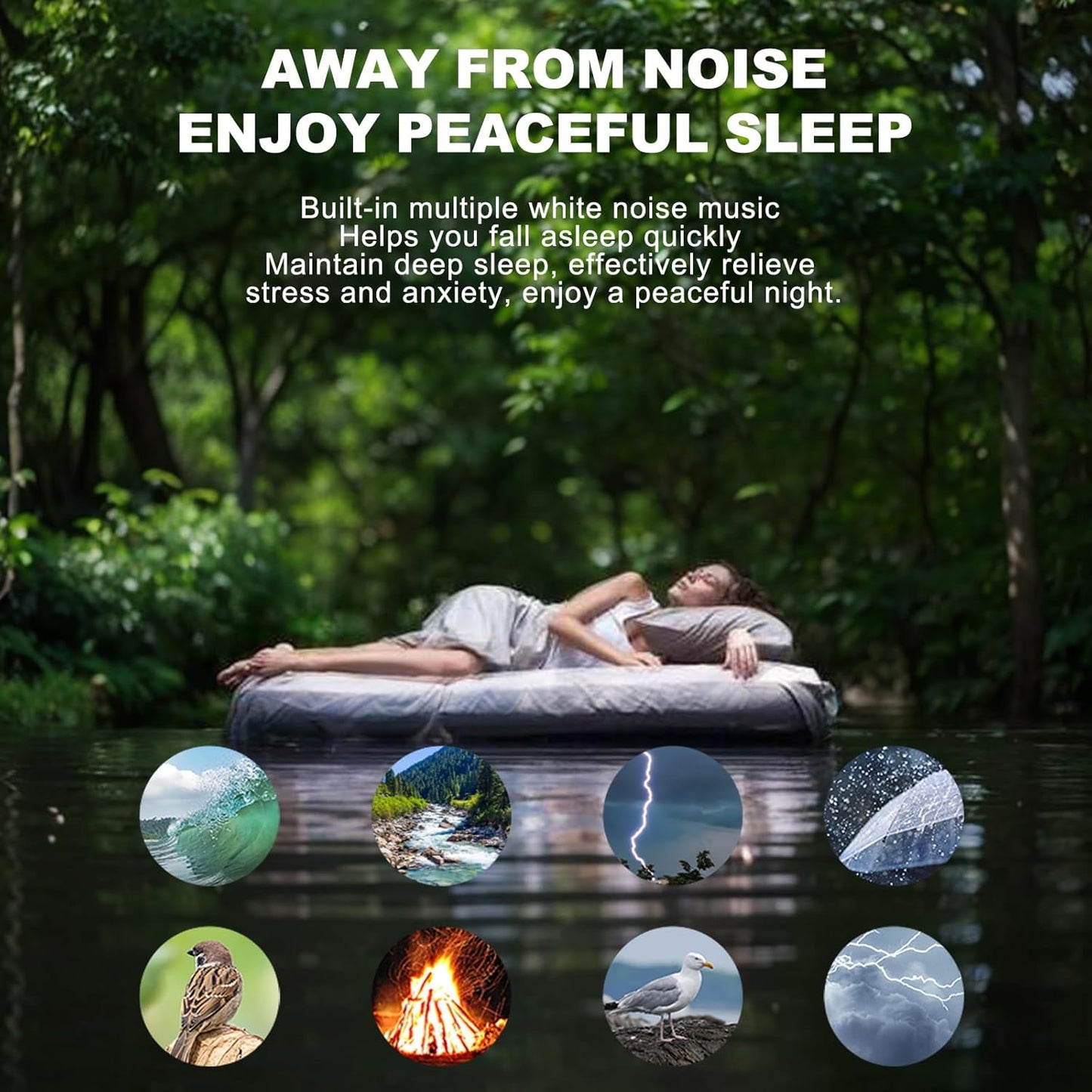 Bluetooth Sleep Headphones White Noise Sleep Mask