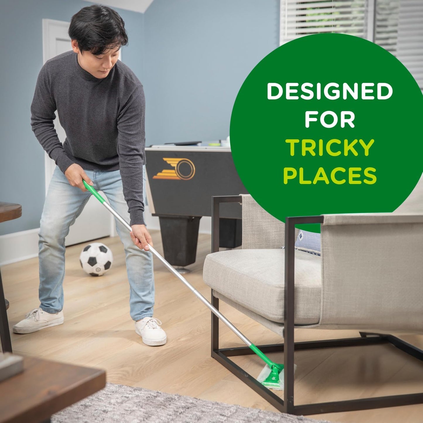 2 Pack Swiffer Sweeper 2-in-1 Mops for Floor Cleaning, Dry and Wet Multi Surface Floor Cleaner, Sweeping and Mopping Starter Kit,Each kit Includes 1 Mop + 19 Refills, 20 Piece Set