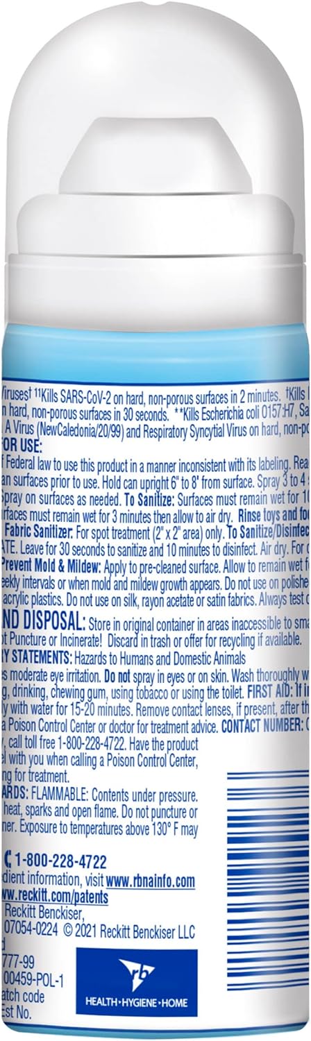 Lysol Disinfectant Spray - `To Go` - Crisp Linen, 1.5 Oz (Pack of 6)