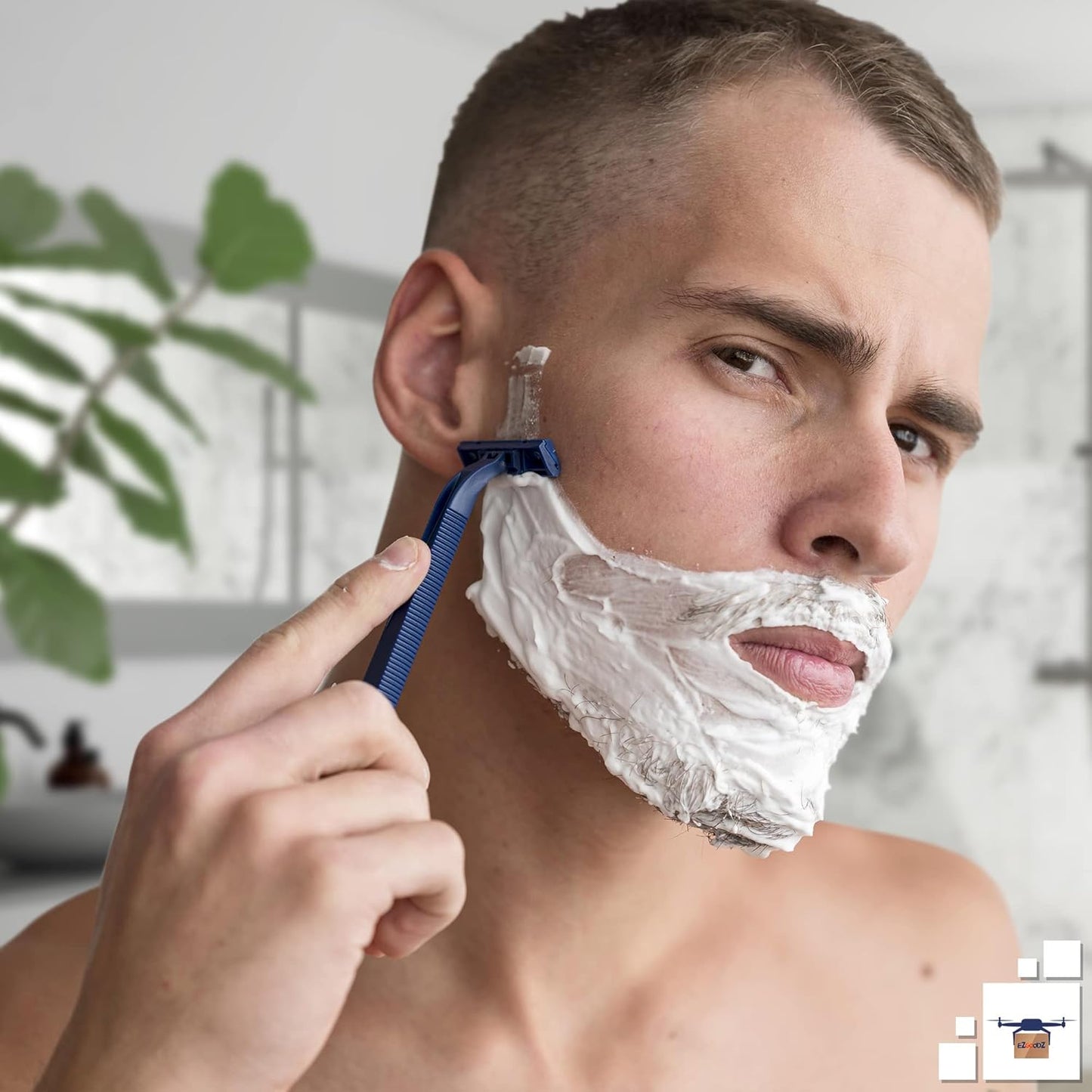 50 Pack Disposable Razors Shaving Razor, Twin Blade