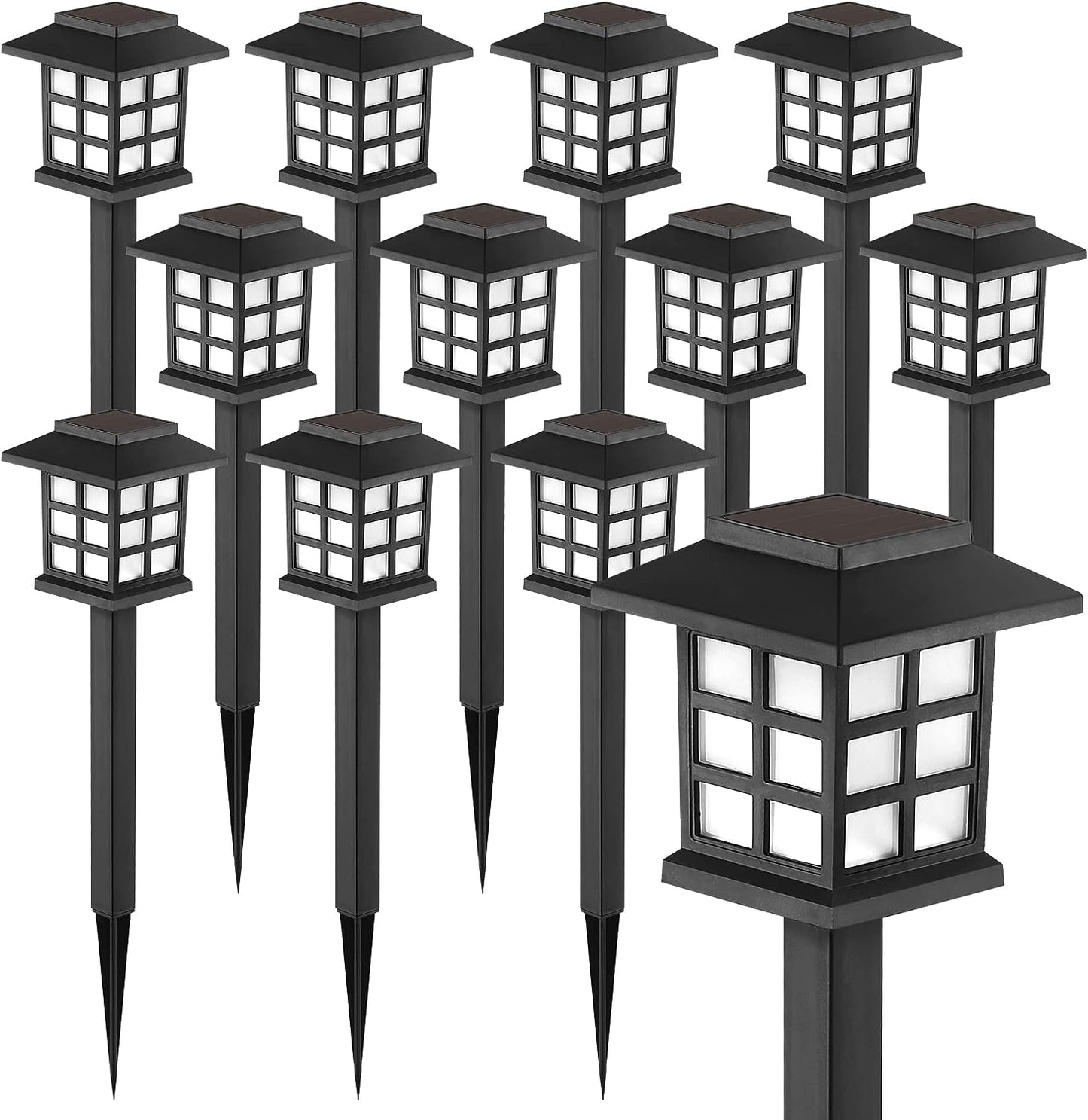 12 Pack Solar Waterproof Outdoor Lights