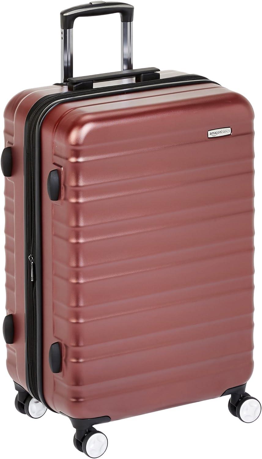 Amazon Basics Hardside Spinner Luggage with Built-In TSA Lock - 26-Inch, Red