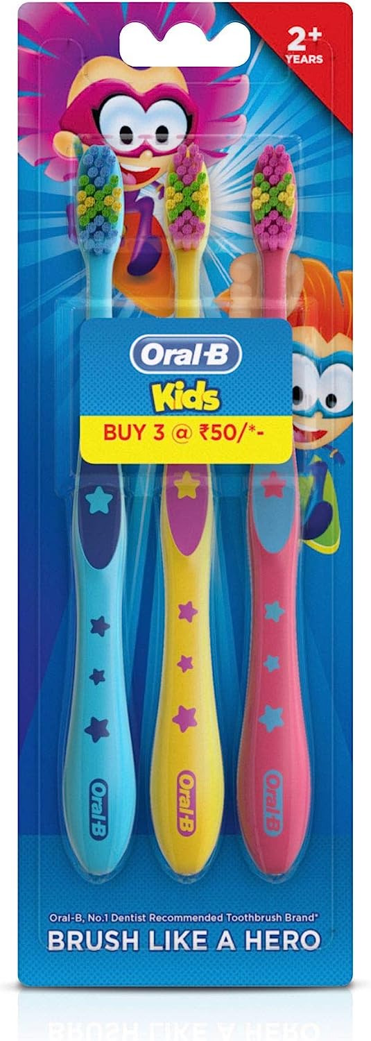 12 Pack Oral-B Kids Toothbrush, Extra Soft (4 Packs of 3)
