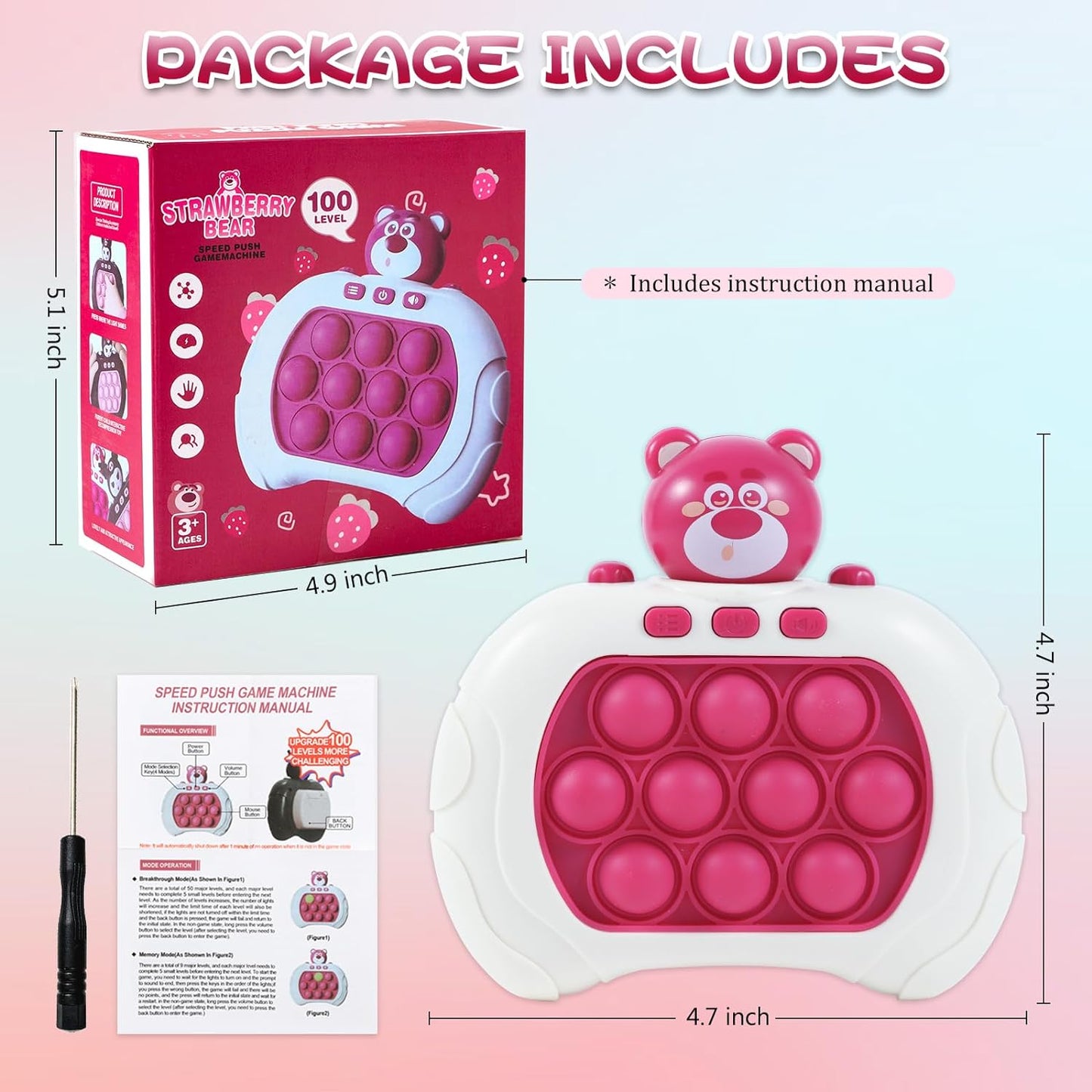 Pop Fidget Toys Quick Push Game for Kids Adults
