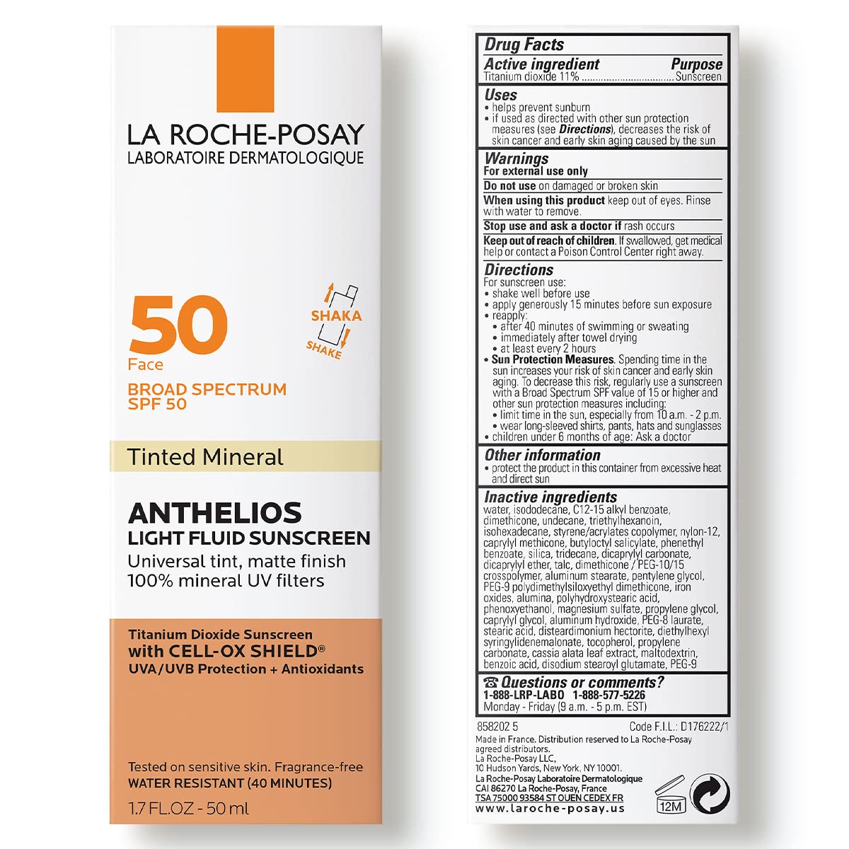 La Roche Posay Anthelios Tinted Mineral Sunscreen- 1.7 Ounces