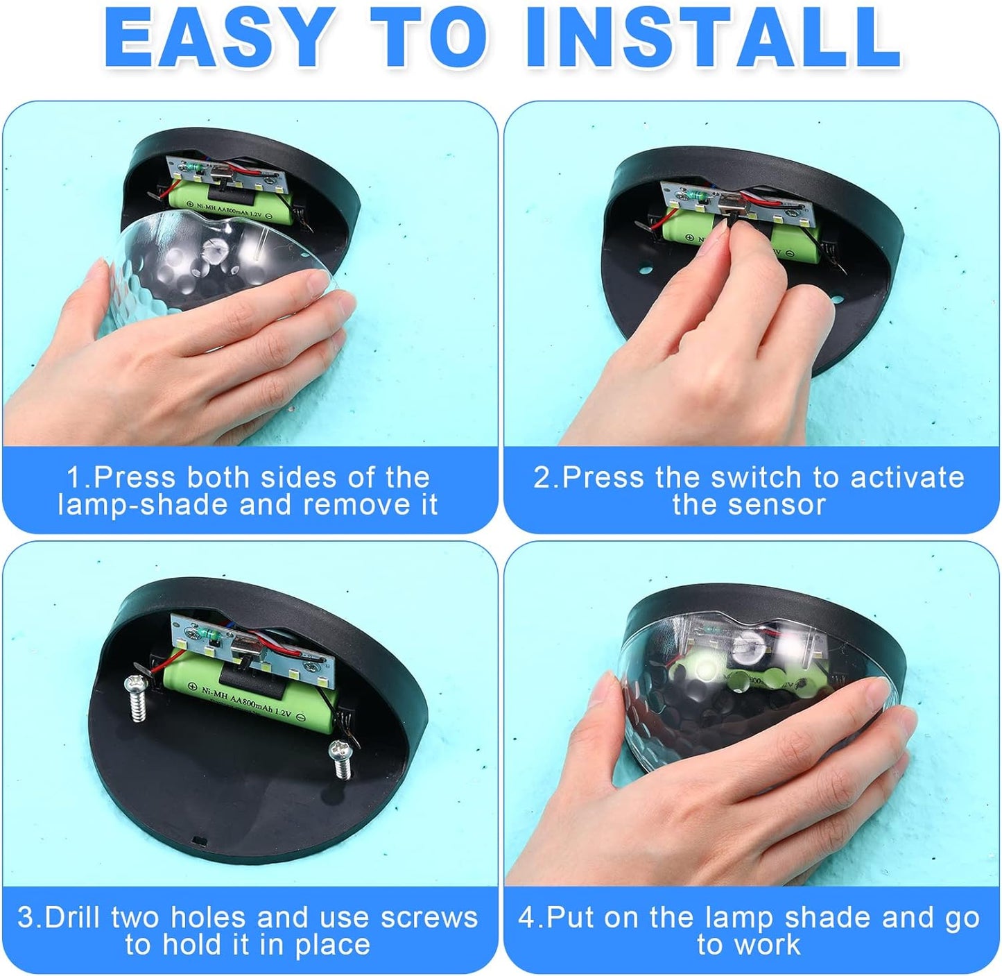 6 Pack Solar Powered Waterproof Lights