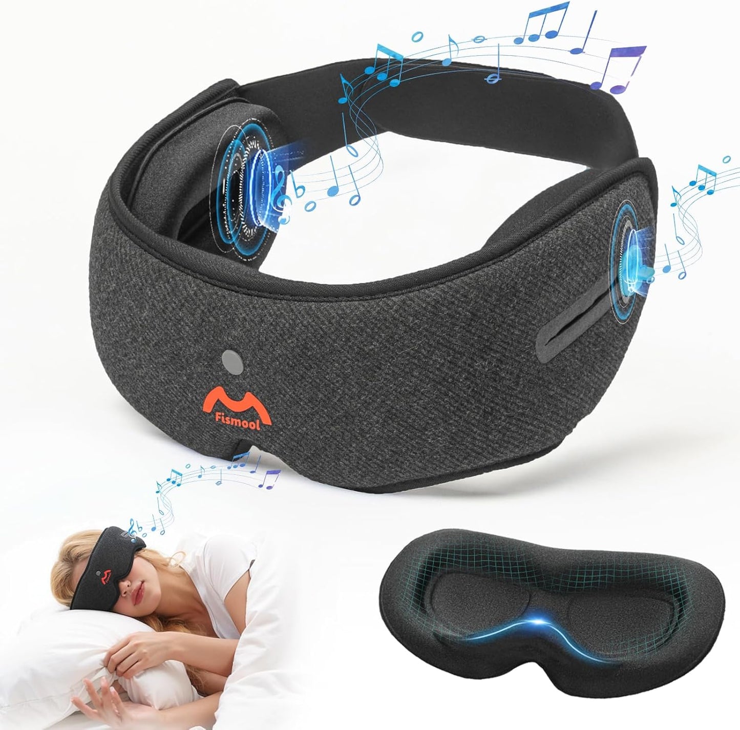 Bluetooth Sleep Headphones White Noise Sleep Mask