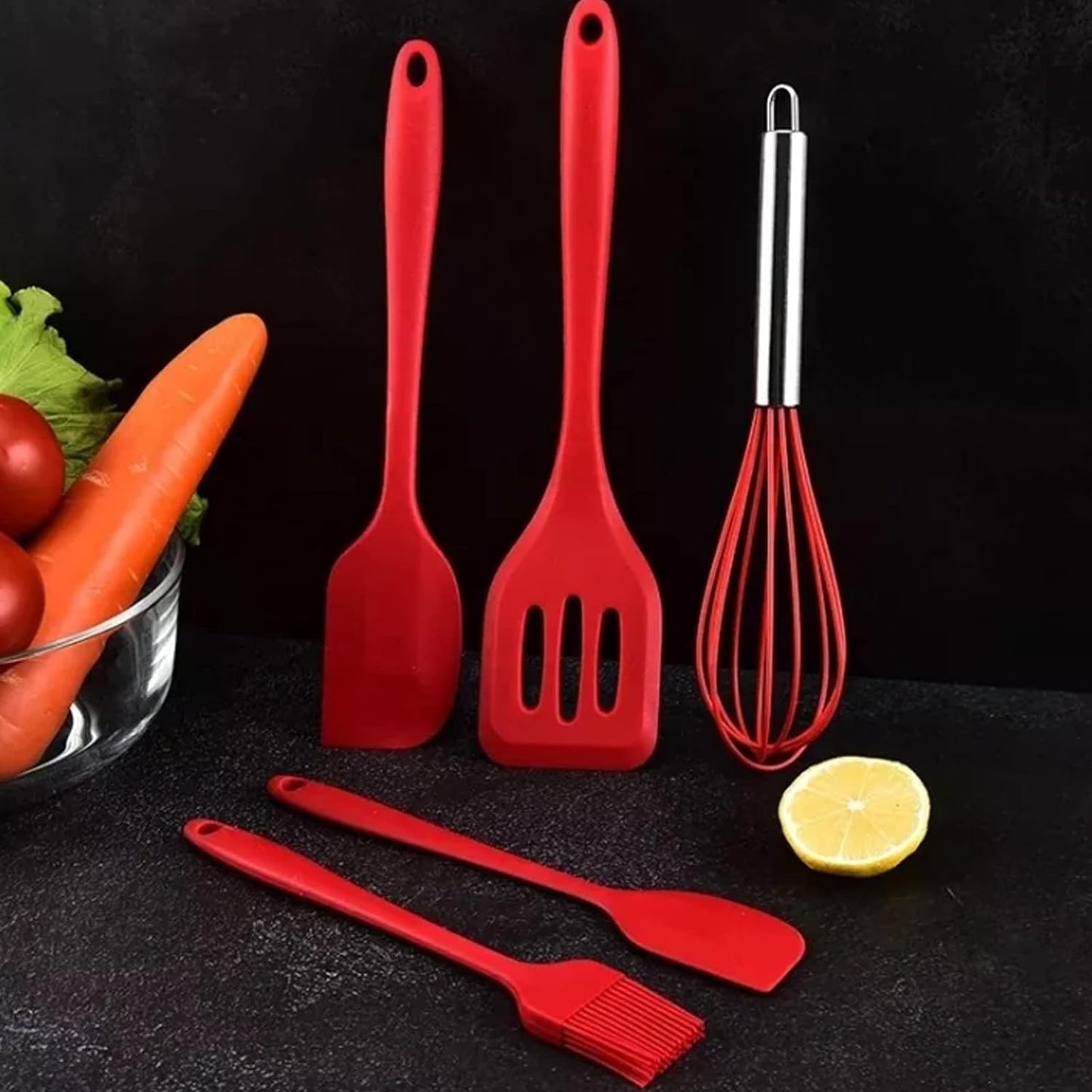 5 Pack Silicone Cooking Utensil Sets Heat Resistant