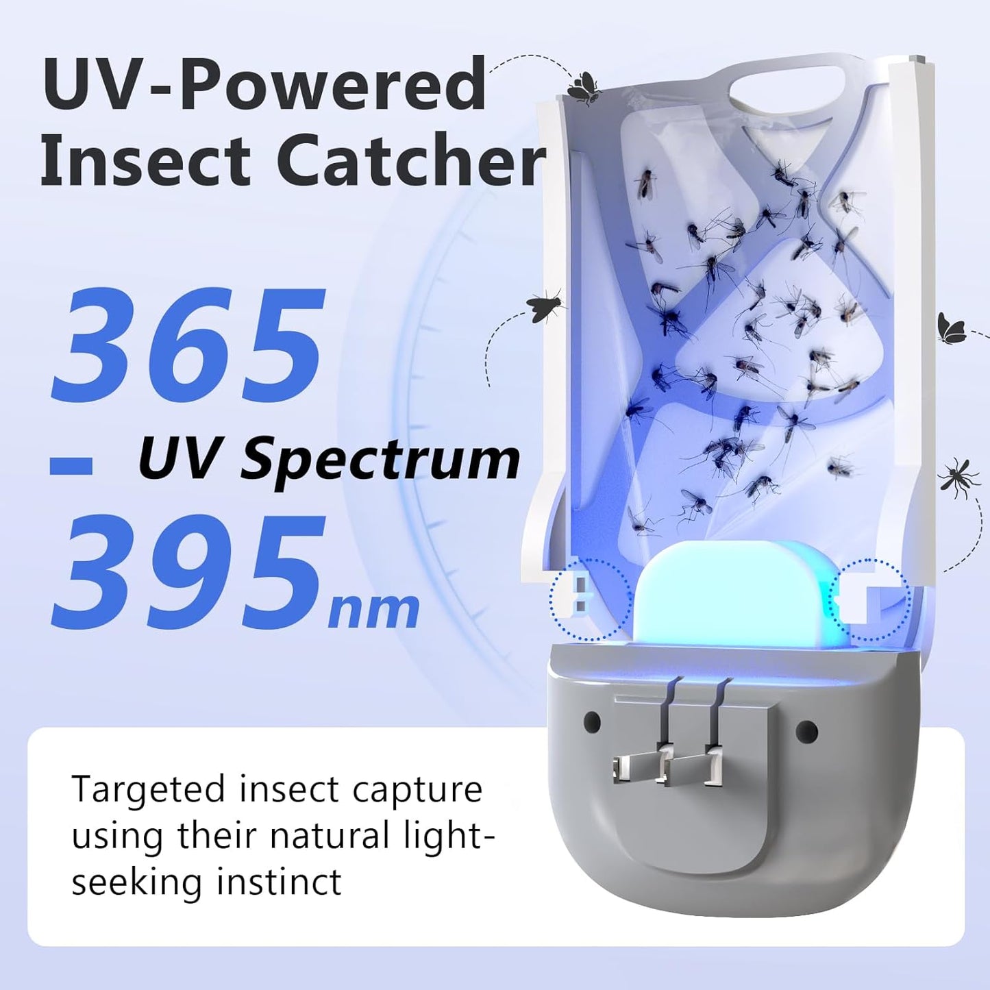 Indoor Bug Zapper Plug in (1 Plug-in Base + 3 Glue Cards)
