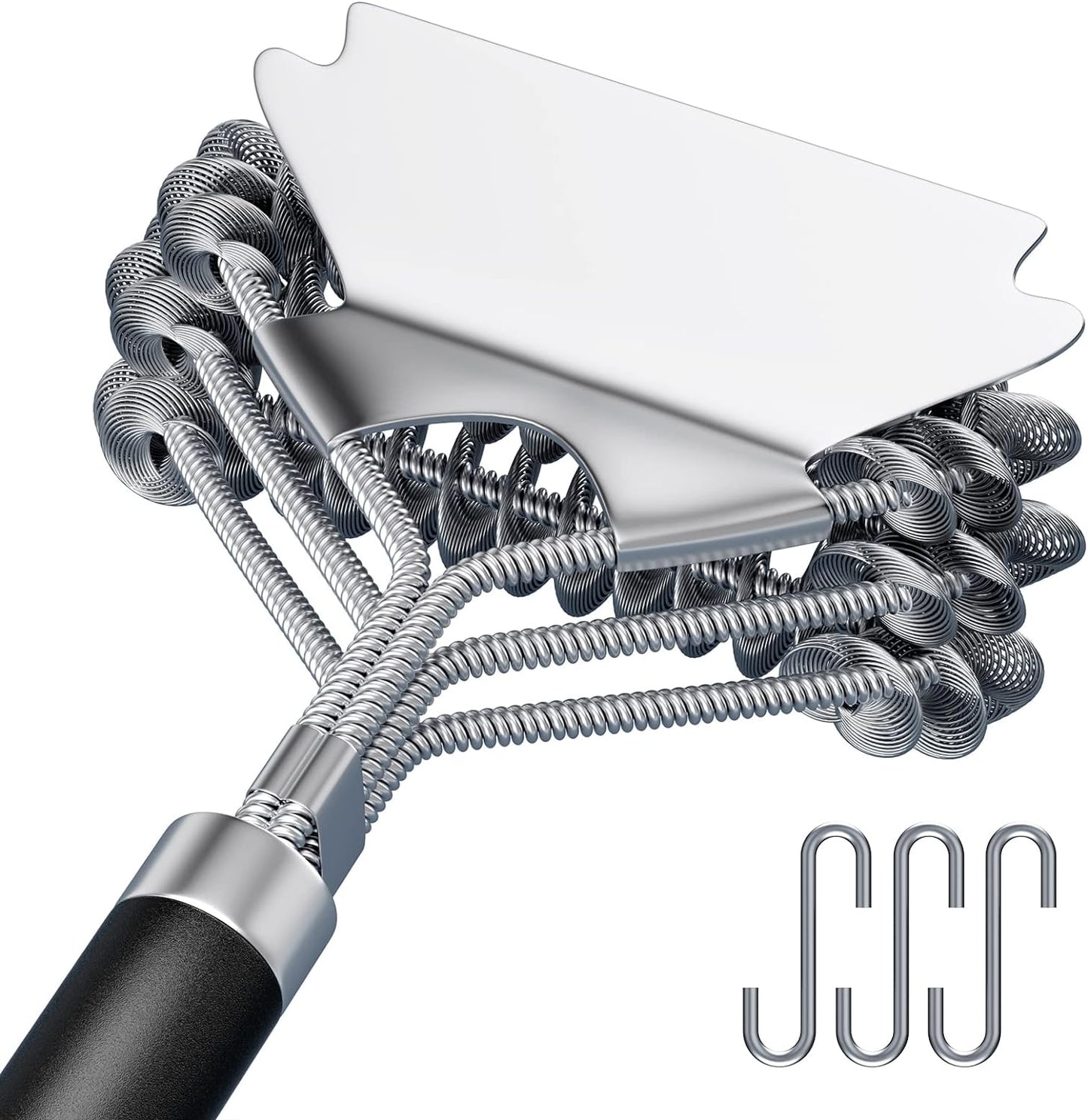 17" Stainless Steel Grill Brush and Scraper Bristle Free