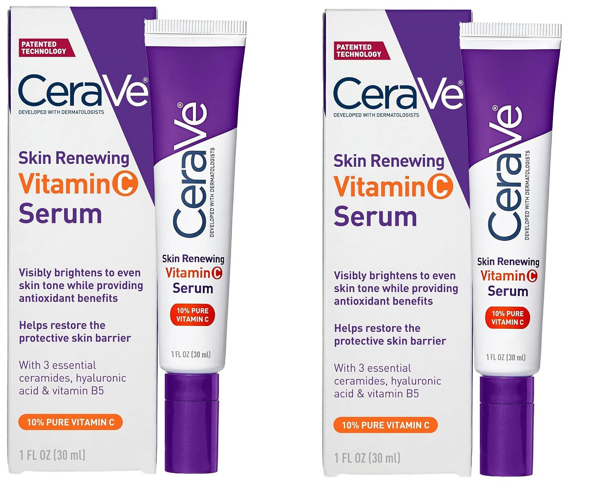 2 Pack CeraVe Vitamin C Serum with Hyaluronic Acid 1 oz